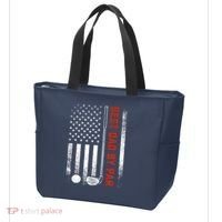 Best Dad By Par Funny Golf Daddy Fathers Day US Flag Gifts Tote Bag thumb 3