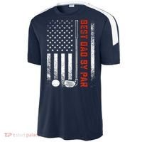 Best Dad By Par Funny Golf Daddy Fathers Day US Flag Gifts Sport-Tek Competitor United Soccer Jersey thumb 2