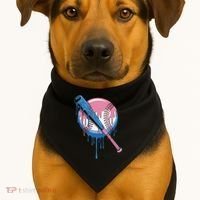 Baseball Drip Bat softball and Baseball sport Player Gift USA-Made Doggie Bandana thumb 1