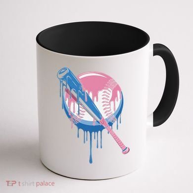 Baseball Drip Bat softball and Baseball sport Player Gift Coffee Mug back