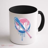 Baseball Drip Bat softball and Baseball sport Player Gift Coffee Mug thumb 1