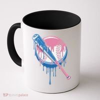 Baseball Drip Bat softball and Baseball sport Player Gift Coffee Mug thumb 0