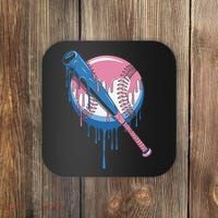 Baseball Drip Bat softball and Baseball sport Player Gift Coaster thumb 0