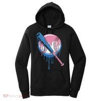 Baseball Drip Bat softball and Baseball sport Player Gift Women's Hoodie thumb 0