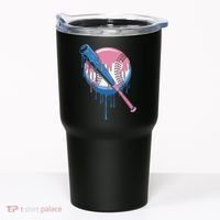 Baseball Drip Bat softball and Baseball sport Player Gift Tumbler thumb 0