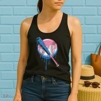 Baseball Drip Bat softball and Baseball sport Player Gift Women's Tank Top thumb 2