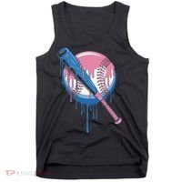 Baseball Drip Bat softball and Baseball sport Player Gift Tank Top thumb 0