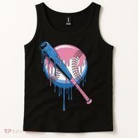 Baseball Drip Bat softball and Baseball sport Player Gift Tank Top thumb 2