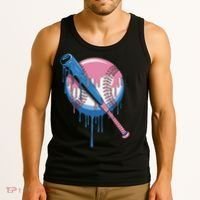 Baseball Drip Bat softball and Baseball sport Player Gift Tank Top thumb 3