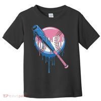 Baseball Drip Bat softball and Baseball sport Player Gift Toddler T-Shirt thumb 0