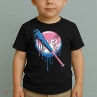 Baseball Drip Bat softball and Baseball sport Player Gift Toddler T-Shirt thumb 2