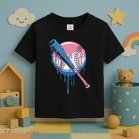 Baseball Drip Bat softball and Baseball sport Player Gift Toddler T-Shirt thumb 3