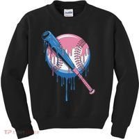 Baseball Drip Bat softball and Baseball sport Player Gift Kids Sweatshirt thumb 0