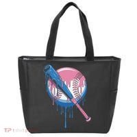 Baseball Drip Bat softball and Baseball sport Player Gift Tote Bag thumb 0
