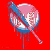Baseball Drip Bat softball and Baseball sport Player Gift Santa Hat thumb 1