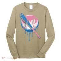 Baseball Drip Bat softball and Baseball sport Player Gift Long Sleeve Shirt thumb 0