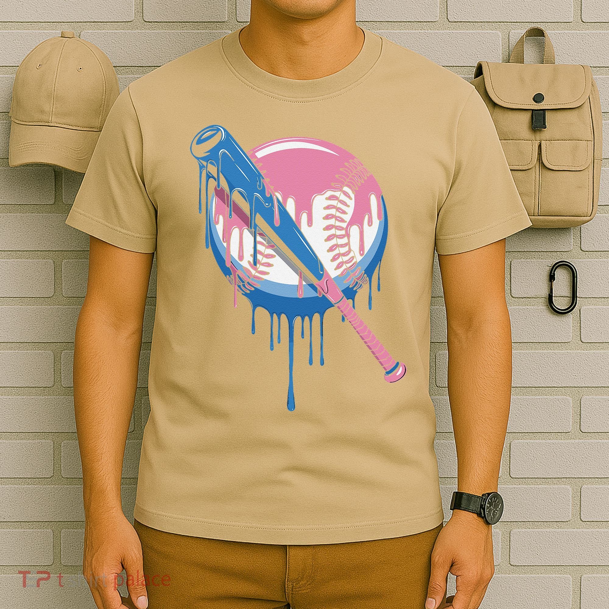 Baseball Drip Bat softball and Baseball sport Player Gift T-Shirt