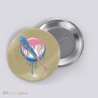 Baseball Drip Bat softball and Baseball sport Player Gift Button thumb 0