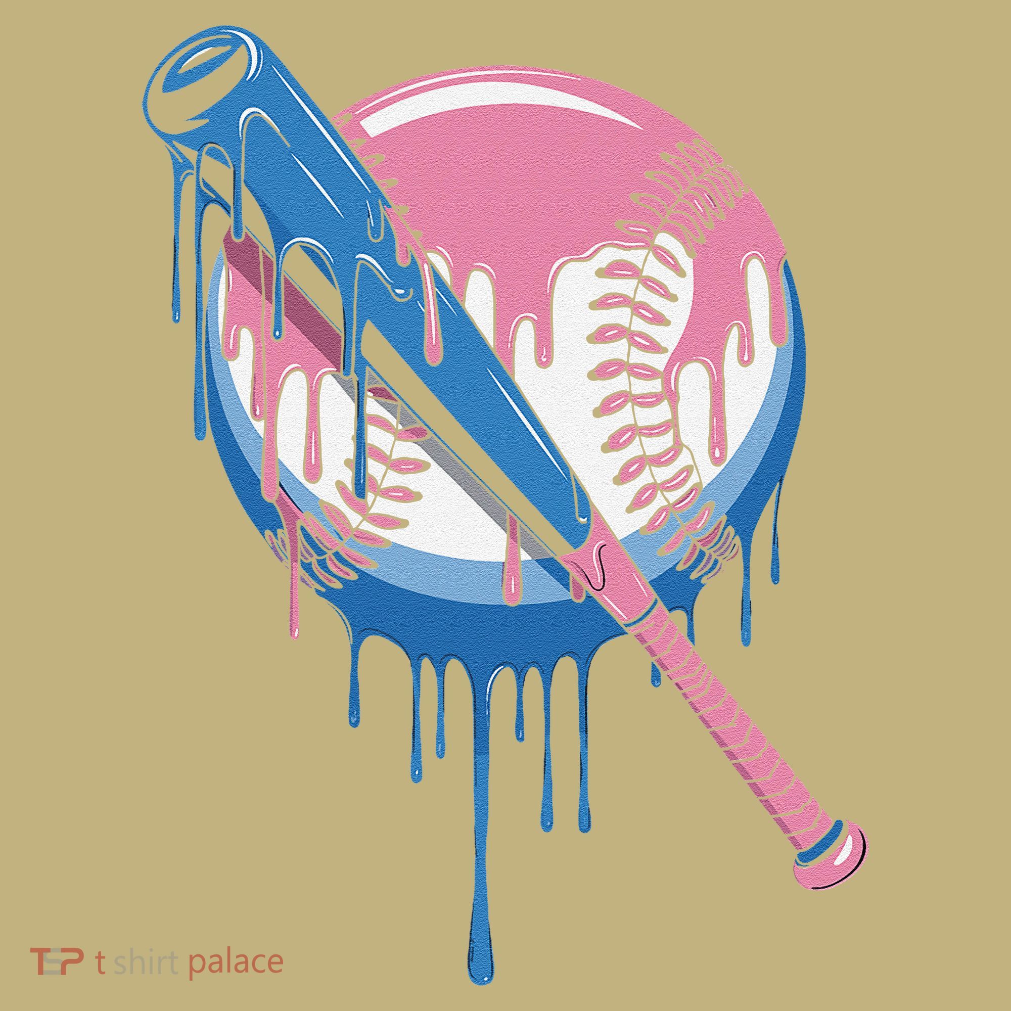 Baseball Drip Bat softball and Baseball sport Player Gift Kids T-Shirt