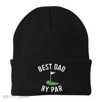 Best Dad By Par Funny Golf Fathers Day Gift Daddy Beanie thumb 0