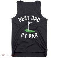 Best Dad By Par Funny Golf Fathers Day Gift Daddy Tank Top thumb 0