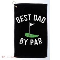 Best Dad By Par Funny Golf Fathers Day Gift Daddy Golf Towel thumb 0