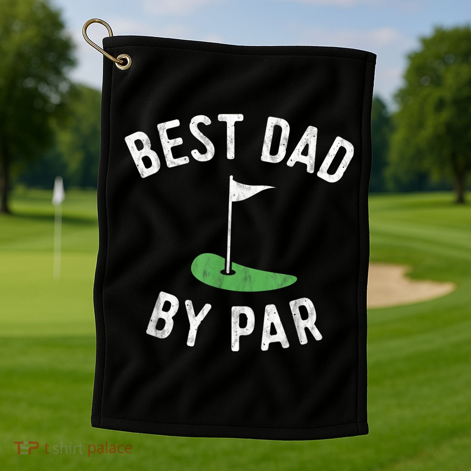 Best Dad By Par Funny Golf Fathers Day Gift Daddy Golf Towel