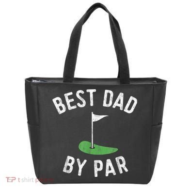 Best Dad By Par Funny Golf Fathers Day Gift Daddy Tote Bag
