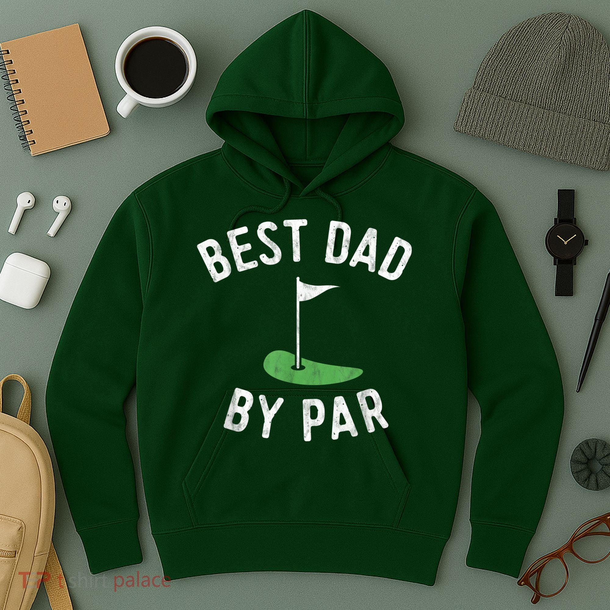 Best Dad By Par Funny Golf Fathers Day Gift Daddy Hoodie