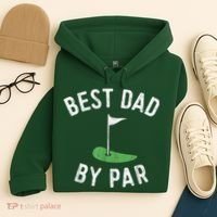 Best Dad By Par Funny Golf Fathers Day Gift Daddy Hoodie thumb 4