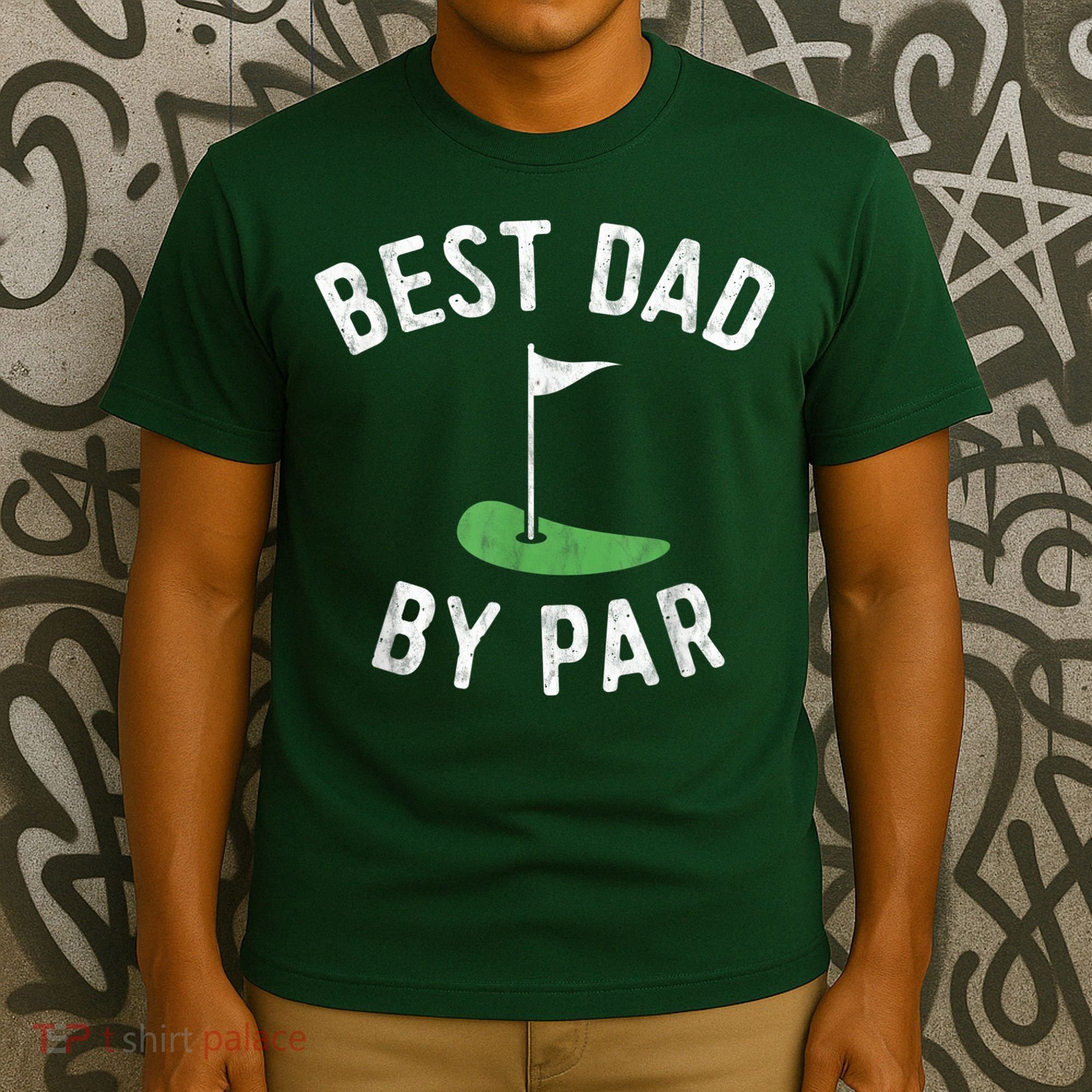 Best Dad By Par Funny Golf Fathers Day Gift Daddy T-Shirt