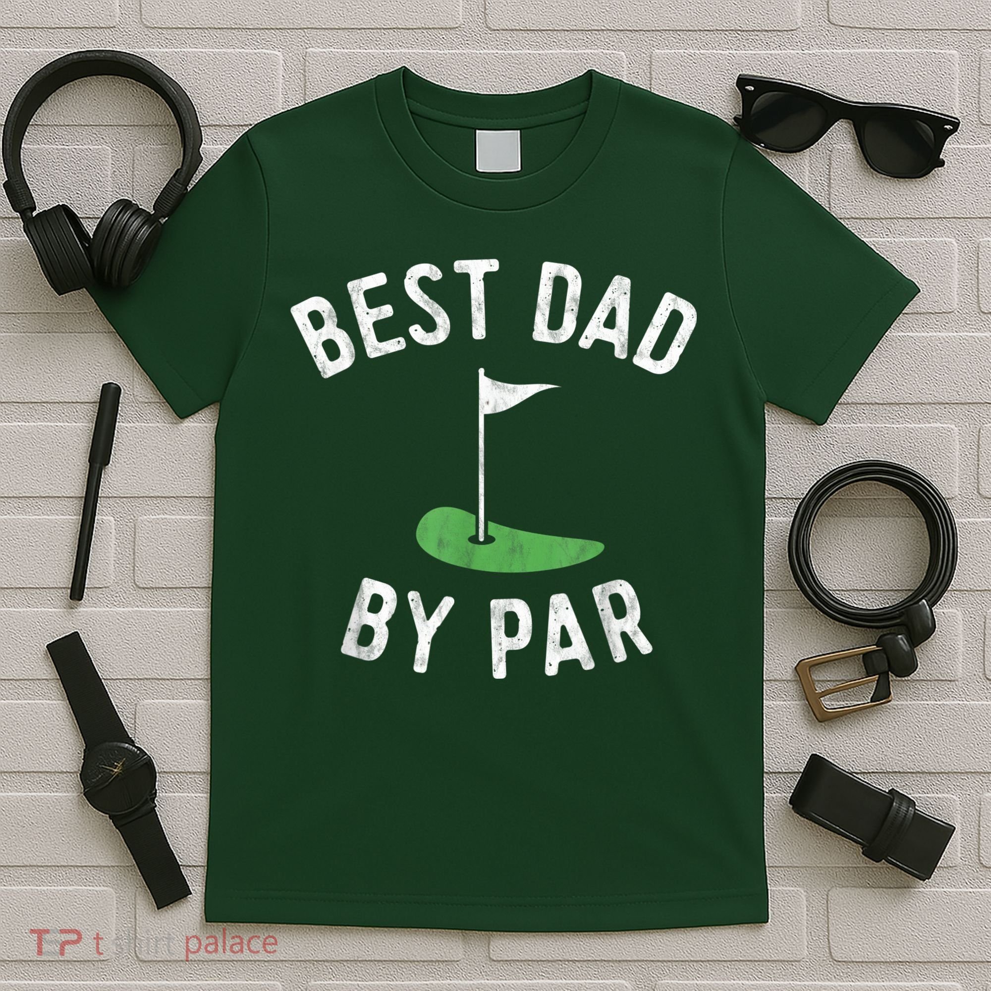 Best Dad By Par Funny Golf Fathers Day Gift Daddy T-Shirt