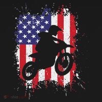 Best Dirt Bike For Dirtbike Racing Us Flag Biker Apron thumb 3