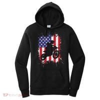 Best Dirt Bike For Dirtbike Racing Us Flag Biker Women's Hoodie thumb 0