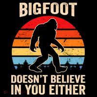 Bigfoot Doesnt Believe In You Either Bigfoot Doesn't Plus Size Women's Hoodie thumb 2