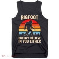 Bigfoot Doesnt Believe In You Either Bigfoot Doesn't Plus Size Tank Top thumb 0
