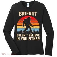 Bigfoot Doesnt Believe In You Either Bigfoot Doesn't Plus Size Women's Long Sleeve Shirt thumb 0