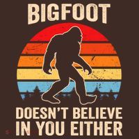 Bigfoot Doesnt Believe In You Either Bigfoot Doesn't Plus Size Beanie thumb 2