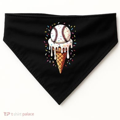 Baseball Drip Boy Ice Cream Cone Drip Baseball USA-Made Doggie Bandana