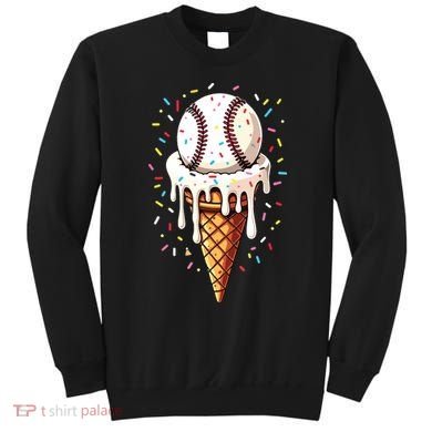 Baseball Drip Boy Ice Cream Cone Drip Baseball Sweatshirt