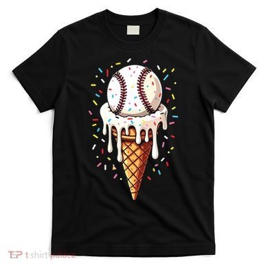 Baseball Drip Boy Ice Cream Cone Drip Baseball T-Shirt