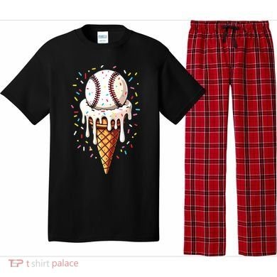 Baseball Drip Boy Ice Cream Cone Drip Baseball Pajama Set