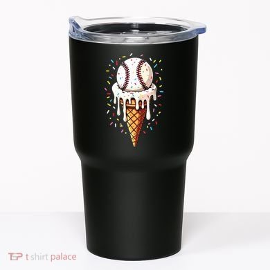 Baseball Drip Boy Ice Cream Cone Drip Baseball Tumbler