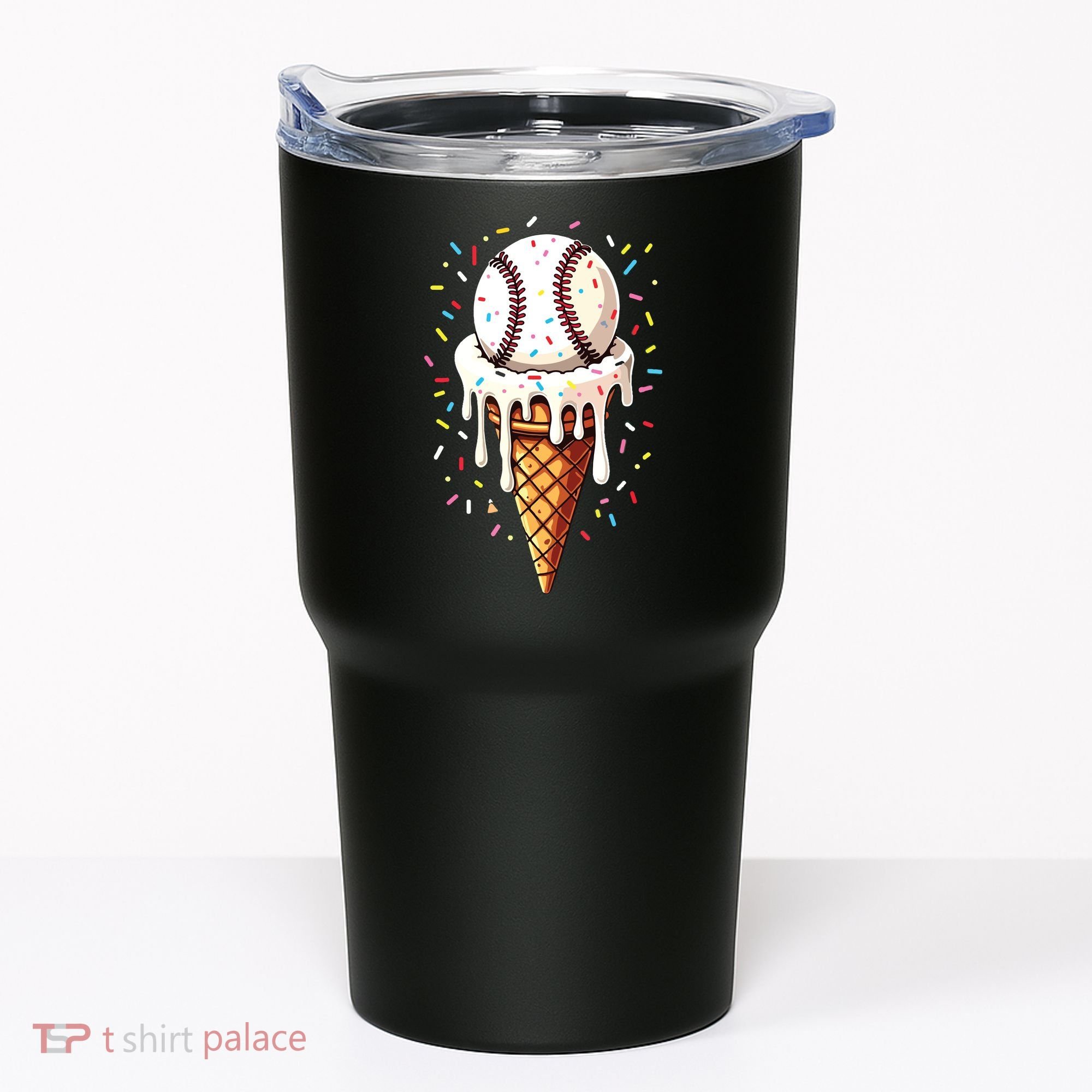 Baseball Drip Boy Ice Cream Cone Drip Baseball Tumbler