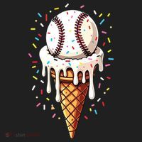 Baseball Drip Boy Ice Cream Cone Drip Baseball Tumbler thumb 3