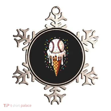 Baseball Drip Boy Ice Cream Cone Drip Baseball Ornament