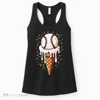 Baseball Drip Boy Ice Cream Cone Drip Baseball Women's Tank Top thumb 0