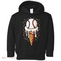 Baseball Drip Boy Ice Cream Cone Drip Baseball Toddler Hoodie thumb 0