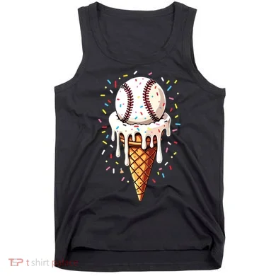 Baseball Drip Boy Ice Cream Cone Drip Baseball Tank Top