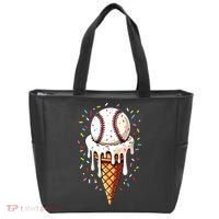 Baseball Drip Boy Ice Cream Cone Drip Baseball Tote Bag thumb 0